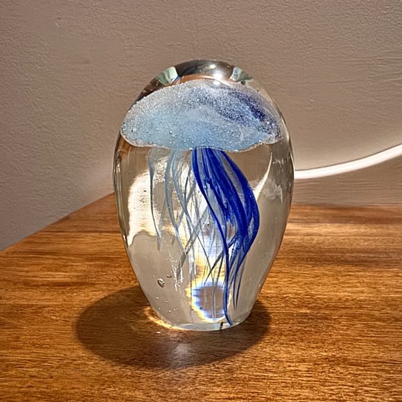 20. Vintage Sapphire Jellyfish Art Blown Glass - Picture 5 of 6